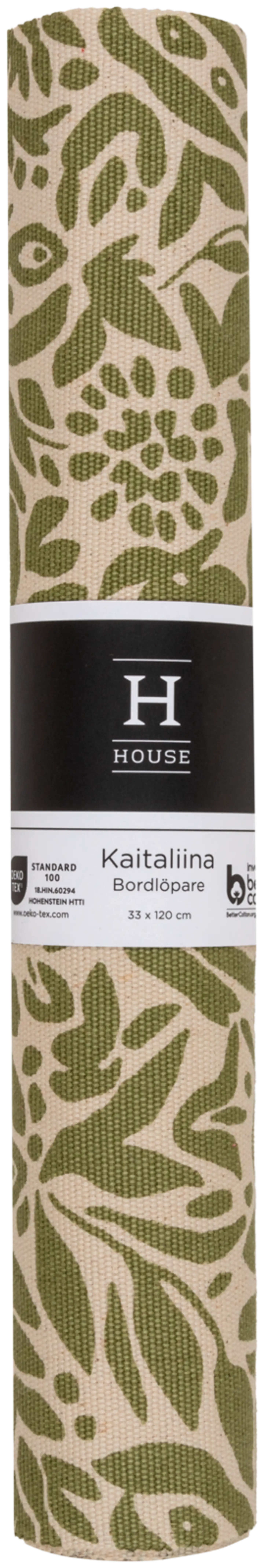 House kaitaliina Takapiha 33 x 120 cm vihreä PatternLab - 2