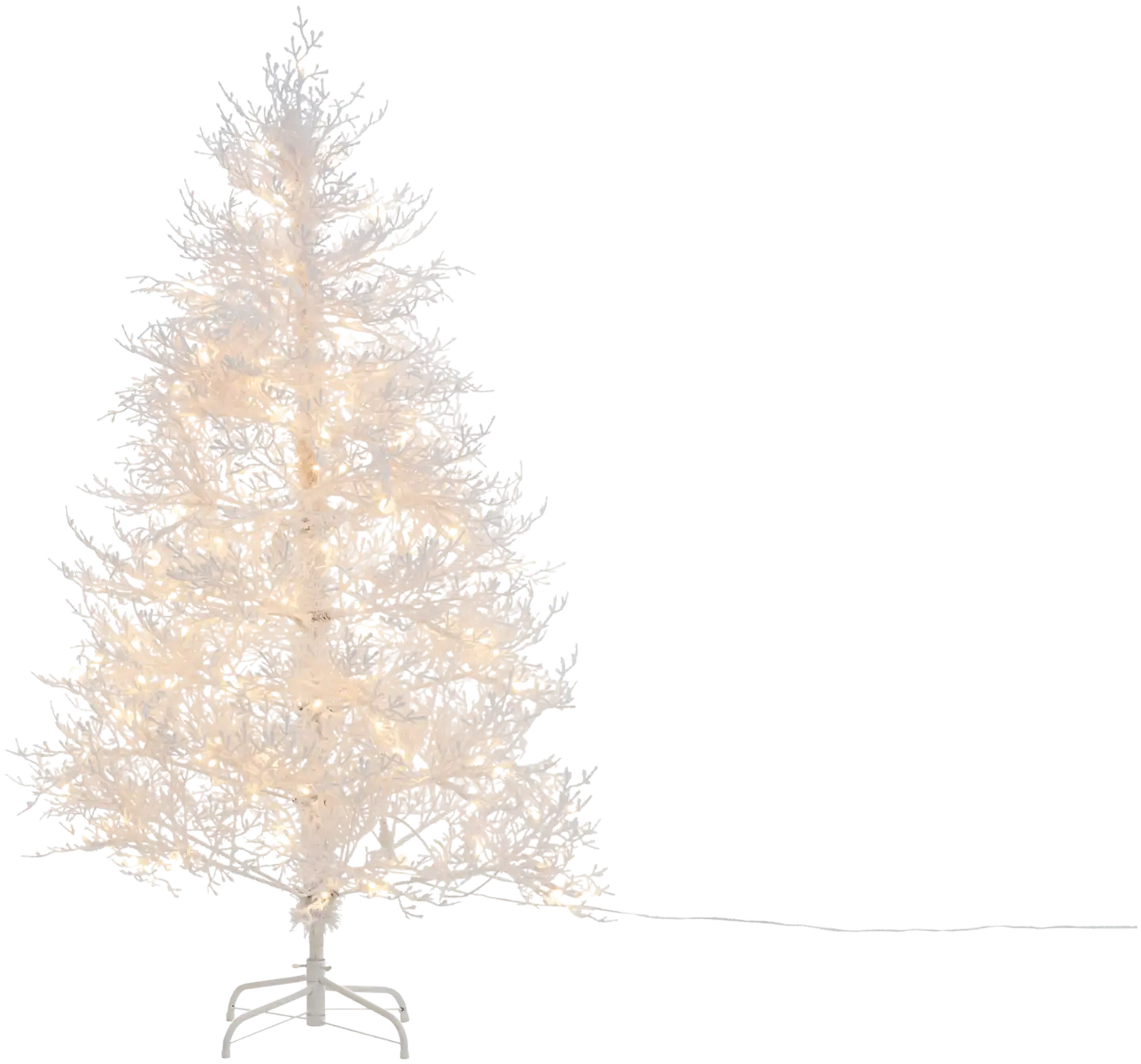 Finnlumor joulukuusi valkoinen 150 cm LED-valoilla - 2