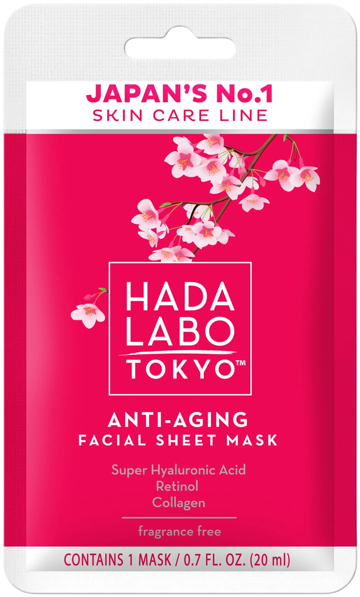 HADA LABO TOKYO Anti-Aging Facial Sheet Mask kasvonaamio 20ml
