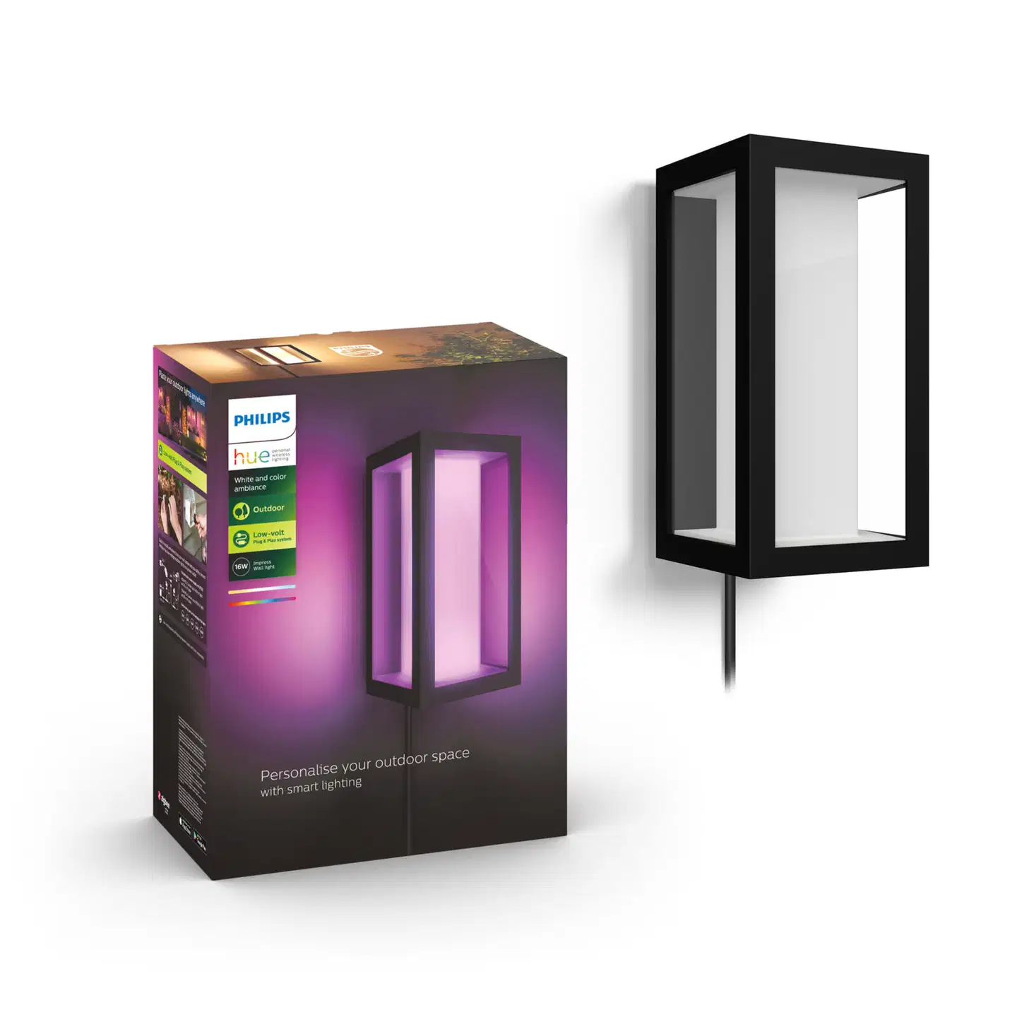 Philips Hue Impress -seinävalaisin ulkokäyttöön 16W 2000-6500K 1180LM säädettävä - 5