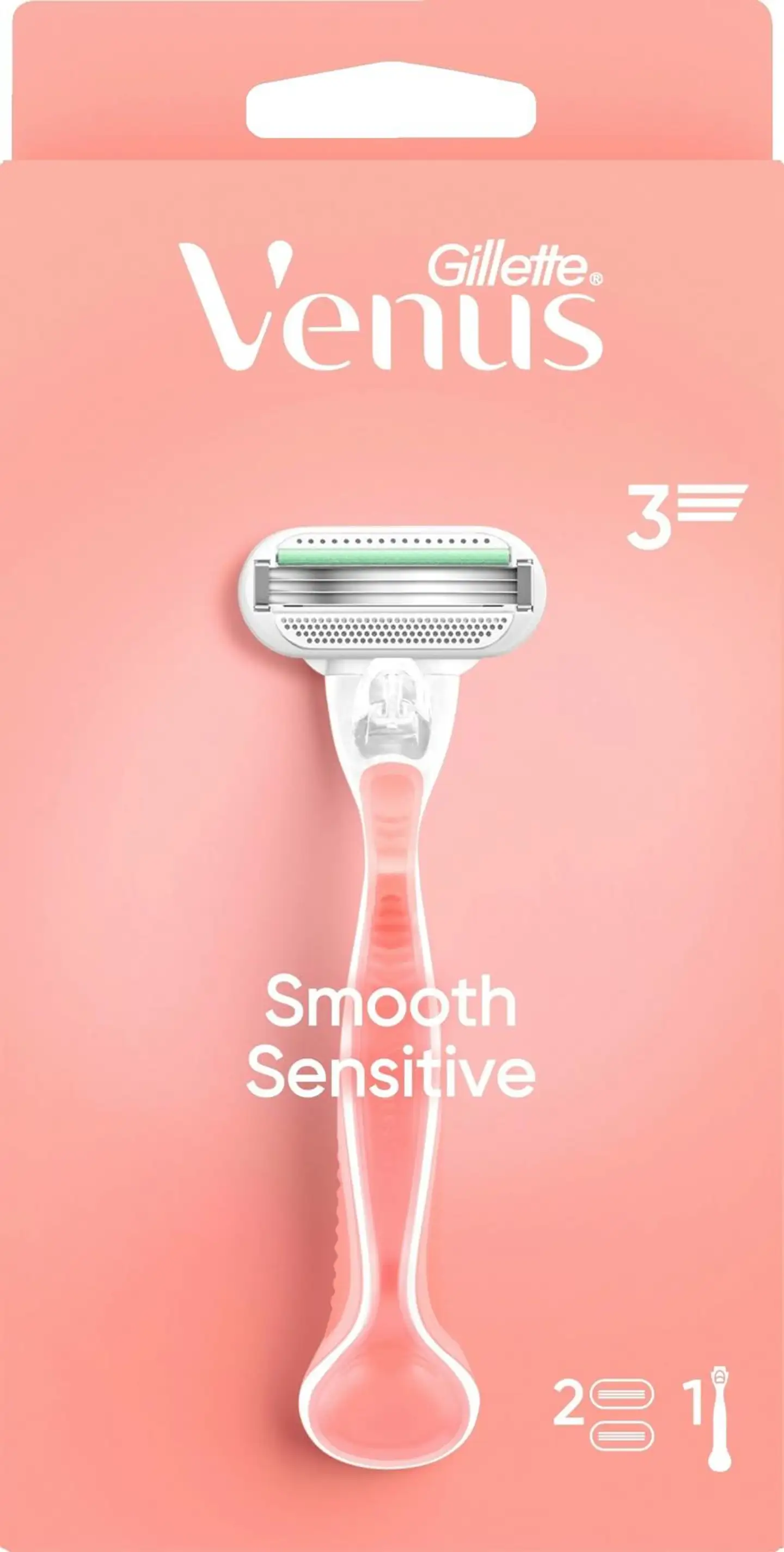 Gillette Venus Smooth Sensitive ihokarvanajohöylä+1 terä