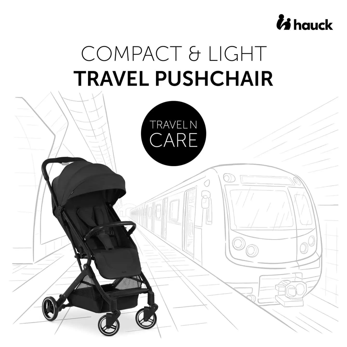 Hauck rattaat Travel N Care musta - 10
