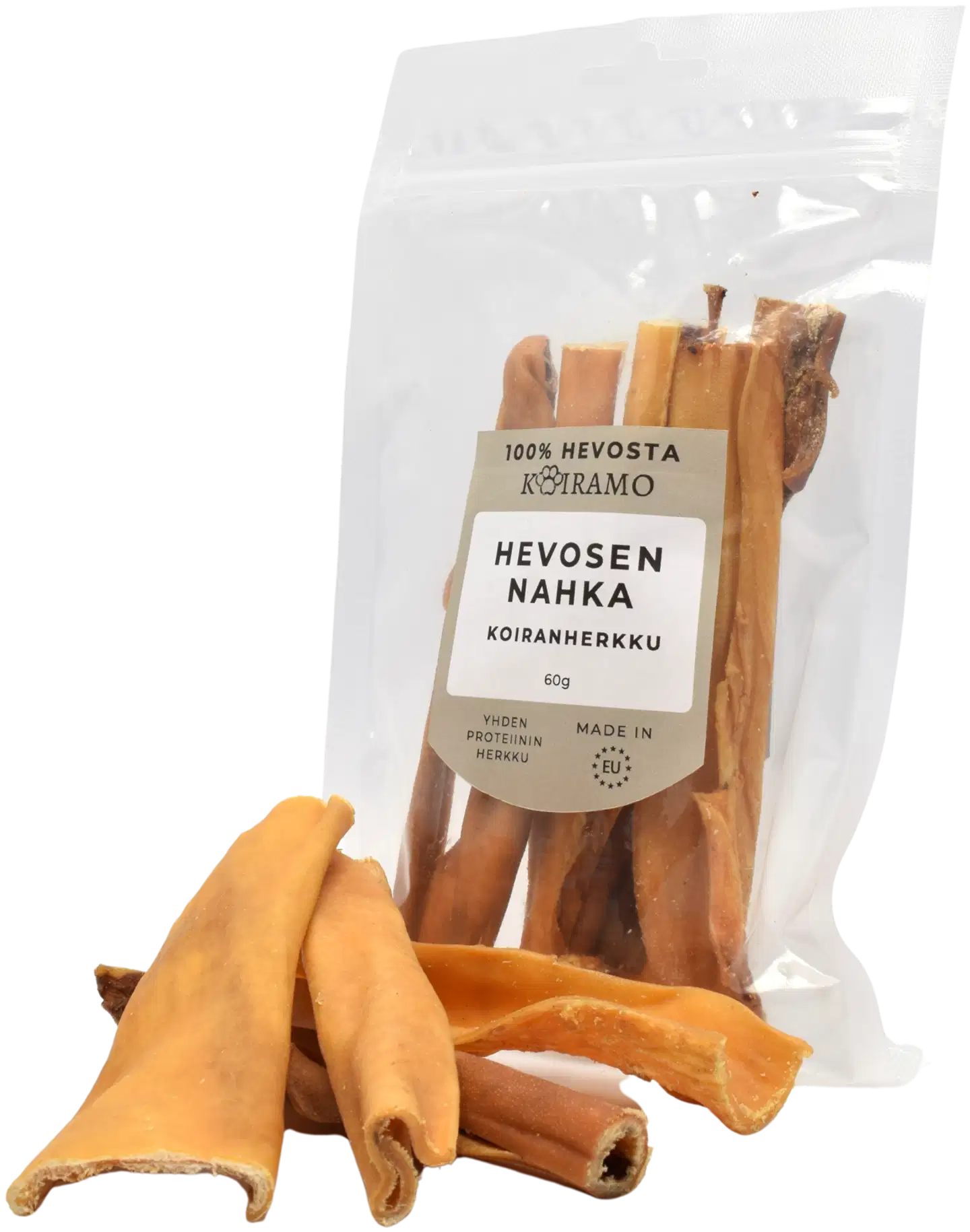 Hevosennahka koiranherkku pureskeluun 60g Koiramo - 2