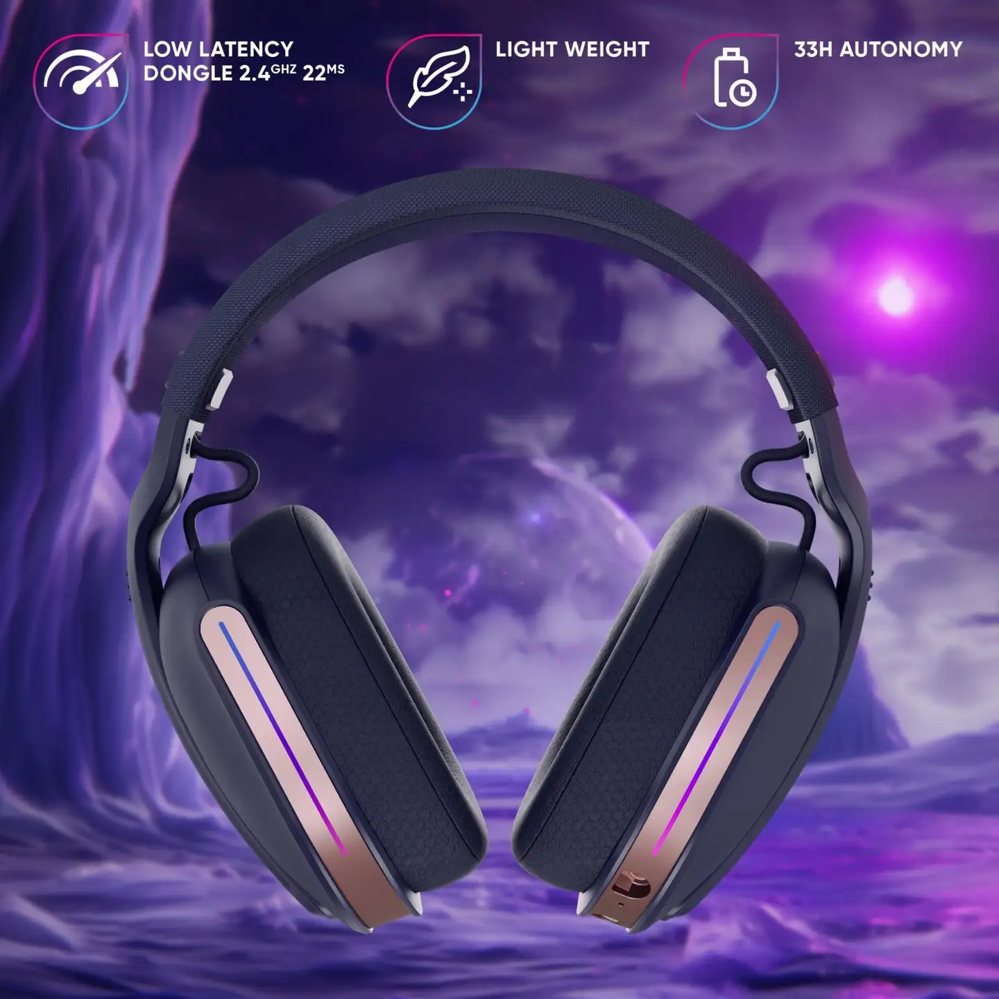 Oniverse Pelikuulokkeet Polaris langattomat navy sininen - 9