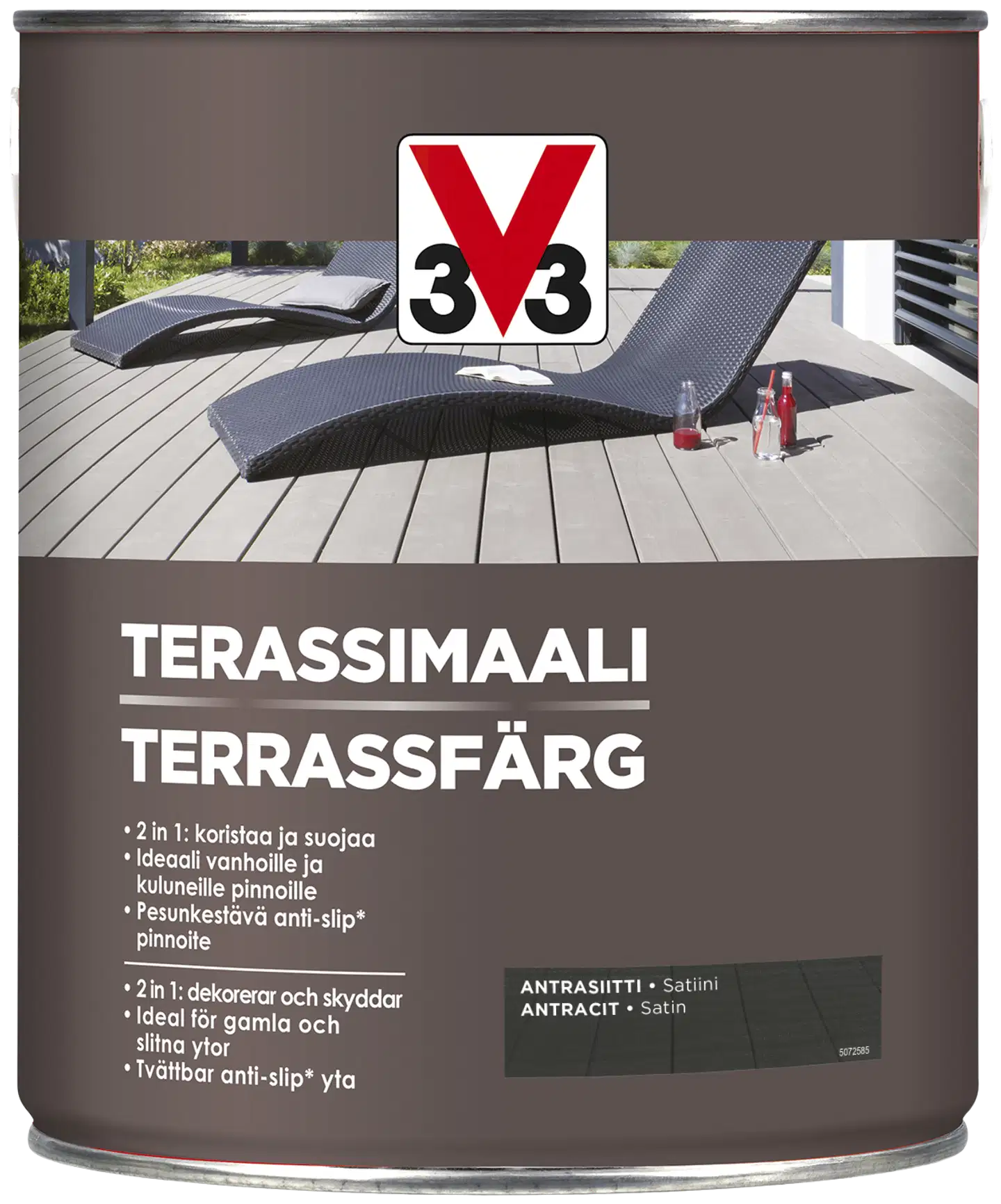 V33 Terassimaali 2,5L Antrasiitti - 1