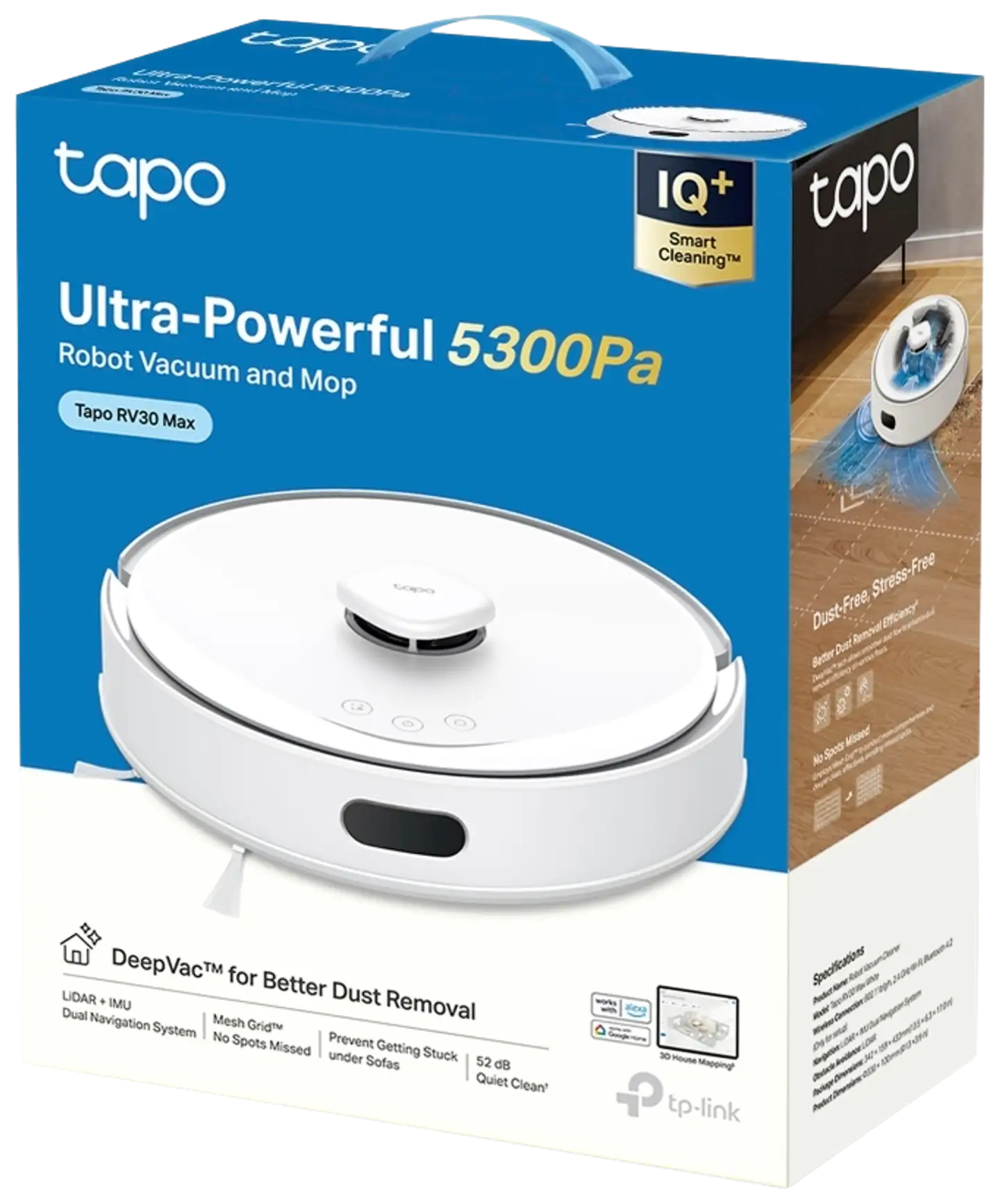 TP-Link Tapo Robottipölynimuri RV30 Max, valkoinen - 5