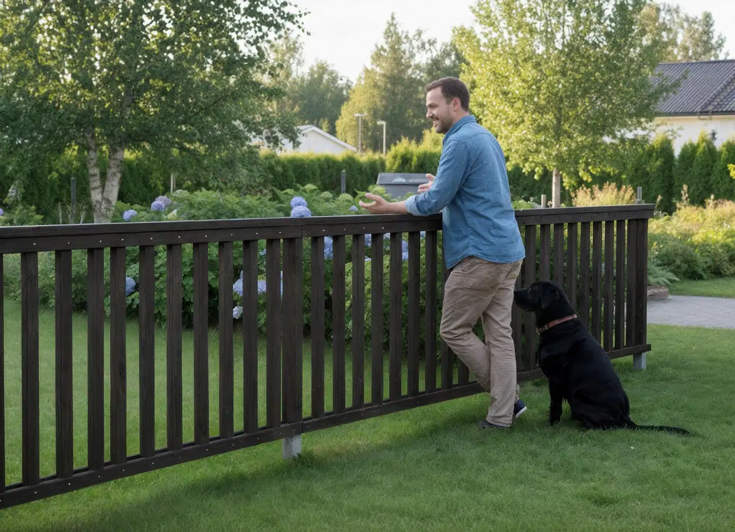 Miljöörakennus aitaelementti pysty rima, gh, 180x80x9,5 - 4