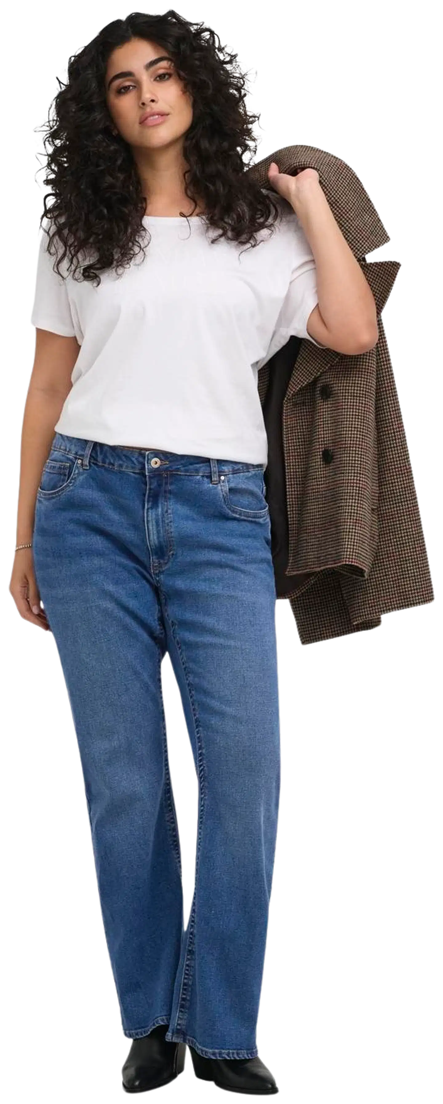 Only Carmakoma naisten farkut Carphoebe - Medium Blue Denim - 6