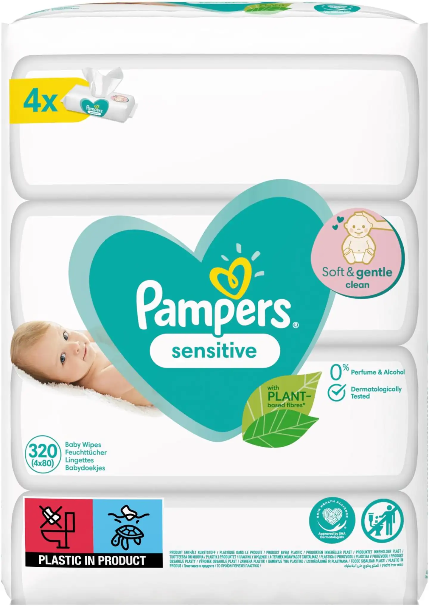 Pampers 320kpl Sensitive Baby Wipes puhdistuspyyhe