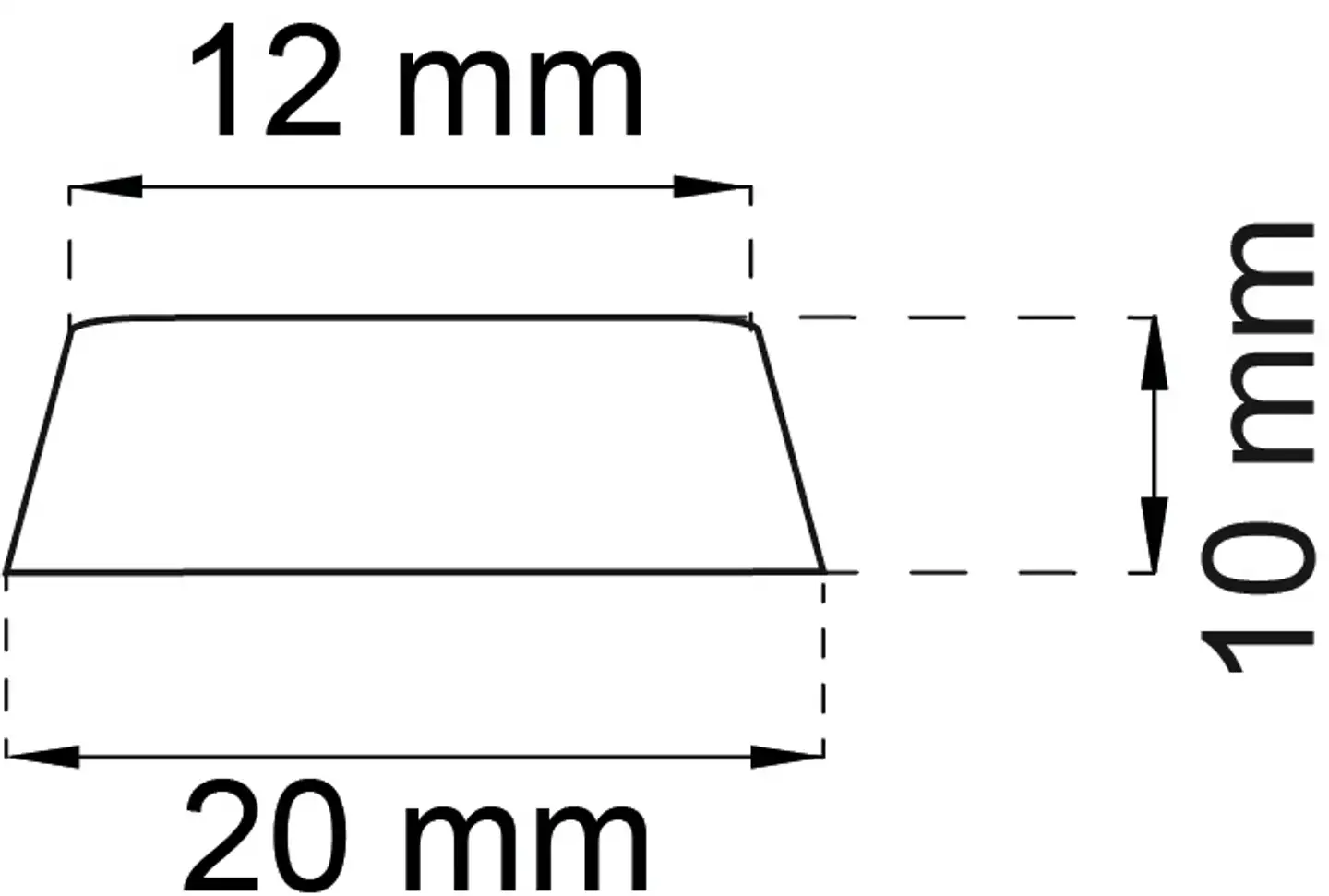 Habo ovenpysäytin musta 20x10 mm muovi - 2