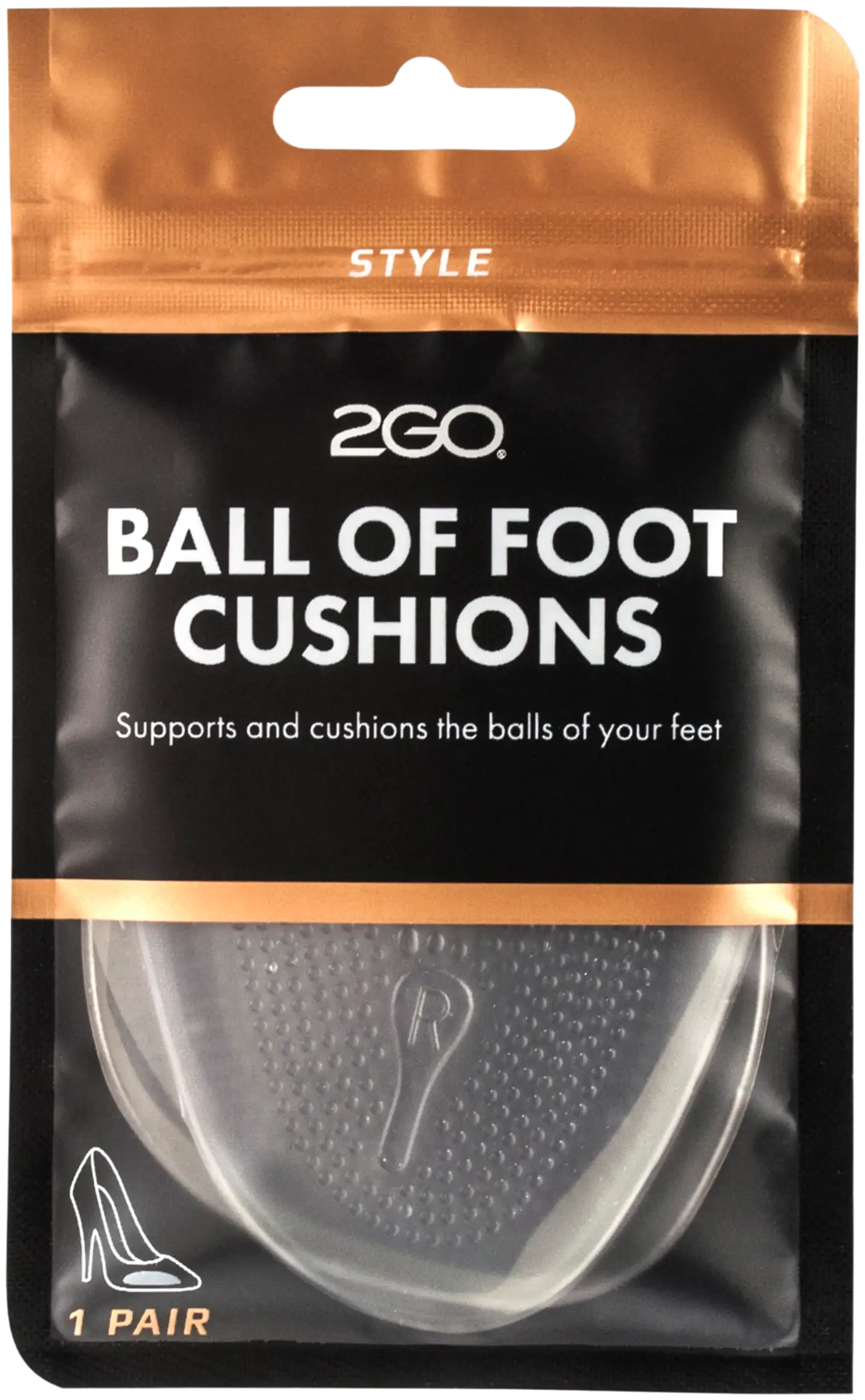 2GO Ball of Foot päkiäpehmustegeeli yksi koko