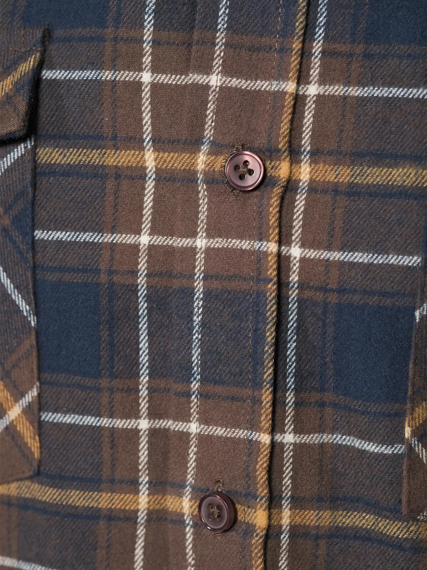 House miesten ruutupaita flanellia 194H292601 - Brown check - 5