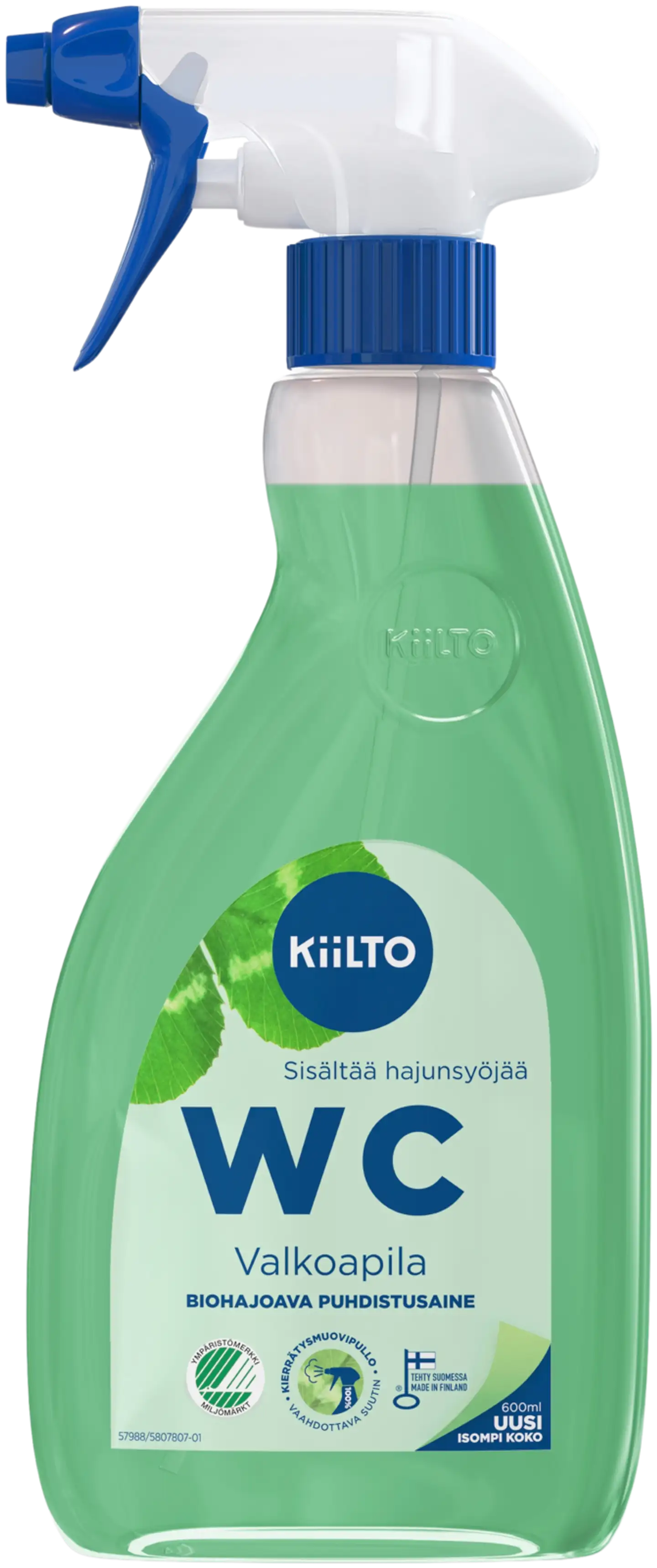 Kiilto WC biohajoava puhdistussuihke Valkoapila 600 ml