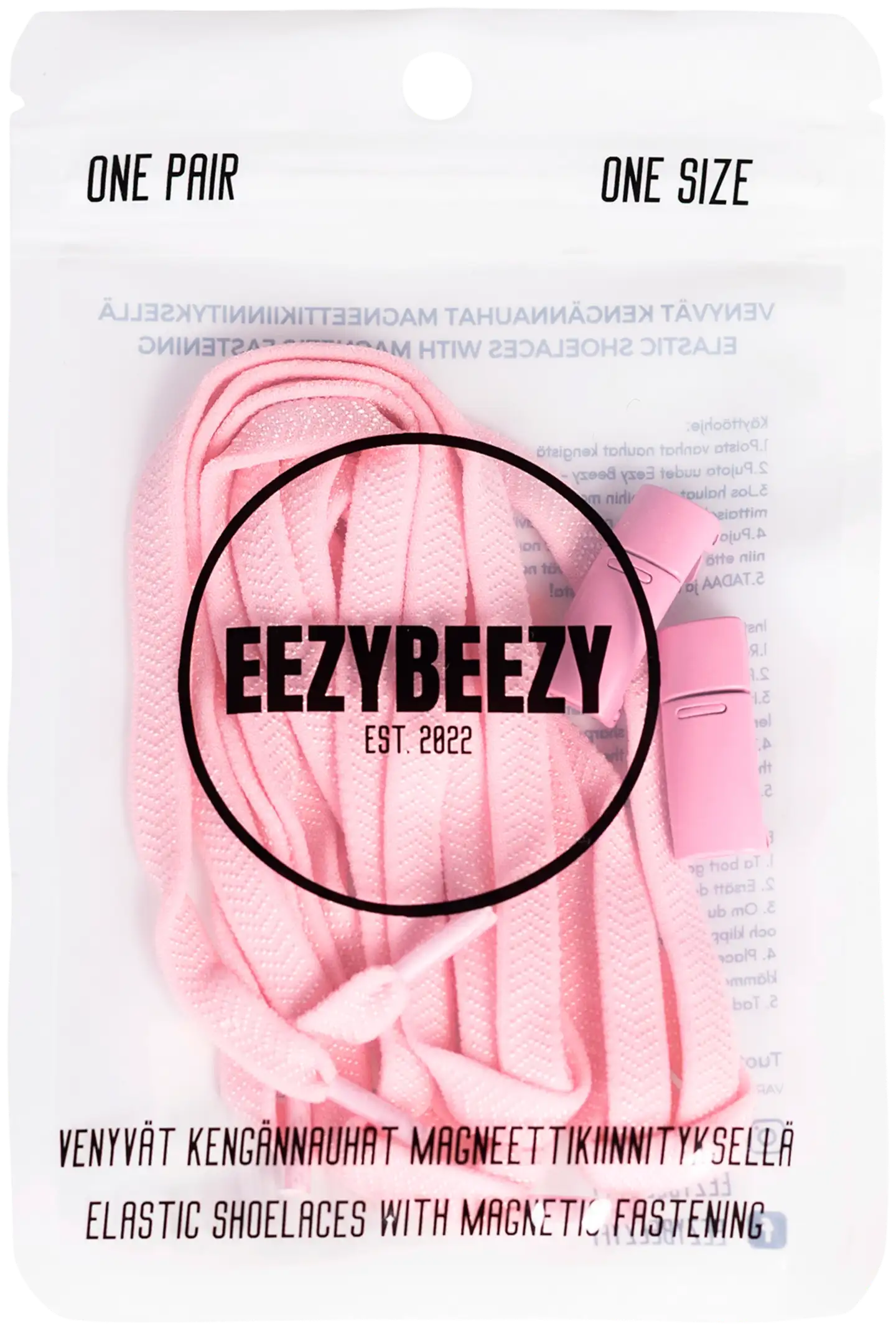 EEZYBEEZY venyvät kengännauhat musta/kulta - Pinkki - 3