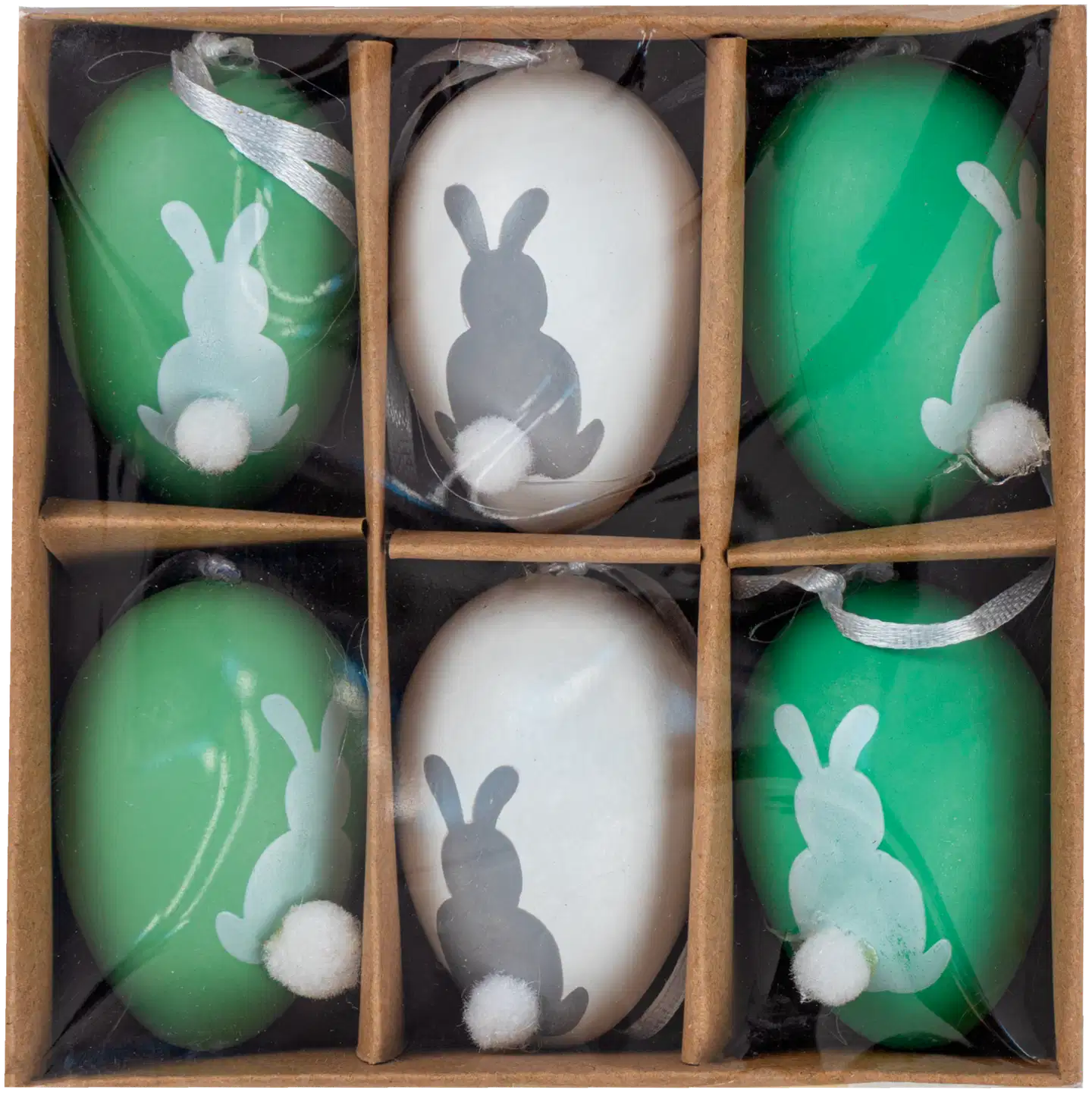 Pääsiäismuna pupu vihreä 6 kpl