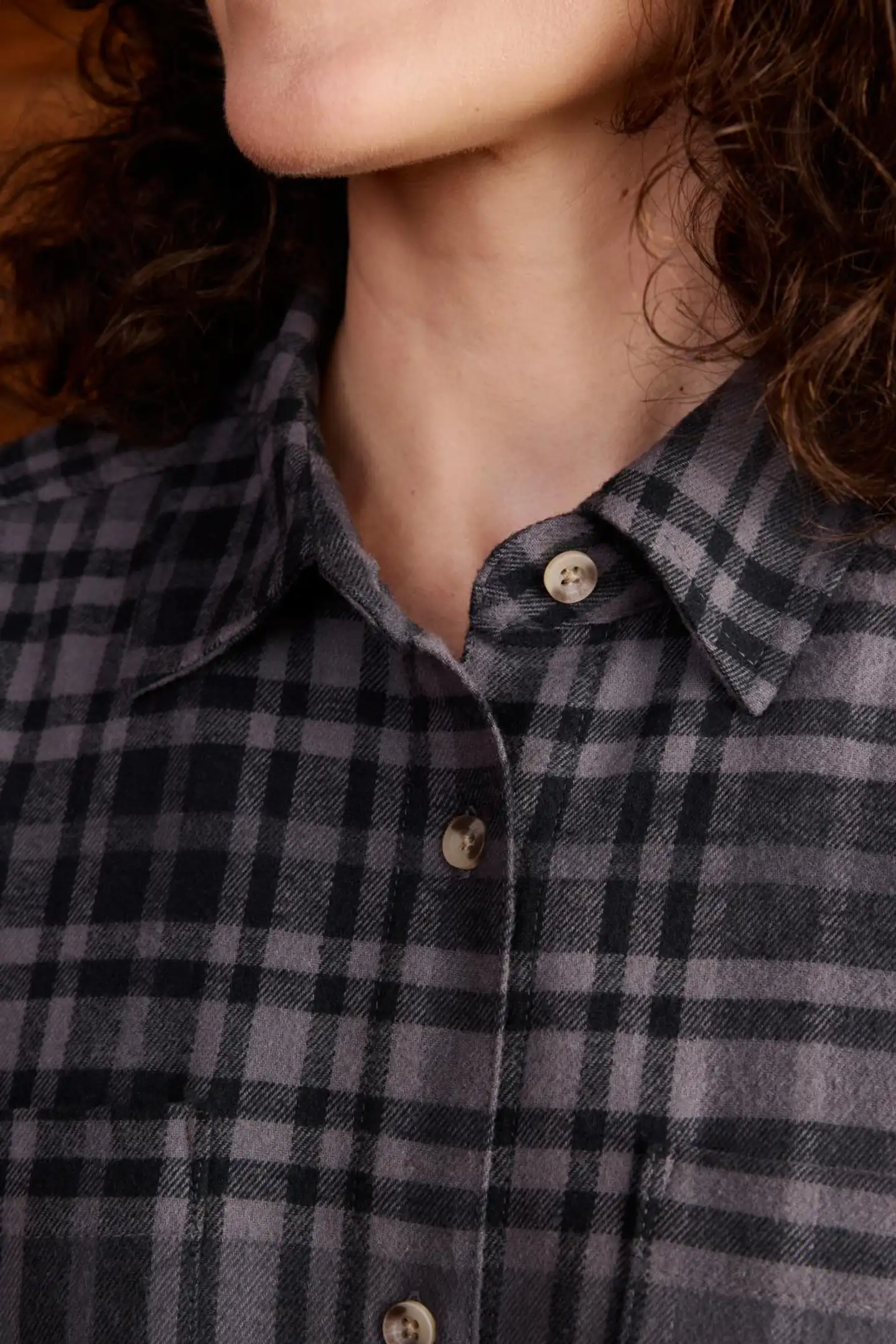 Reino&Aino naisten flanellitunika - grey check - 7