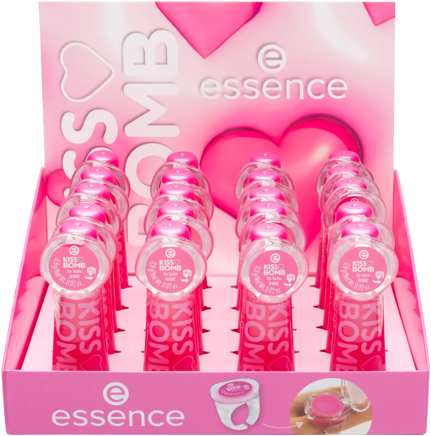 essence KISS BOMB shiny lipgloss & lip balm 01 Strawberry Sweetie 10.8 ml - 4