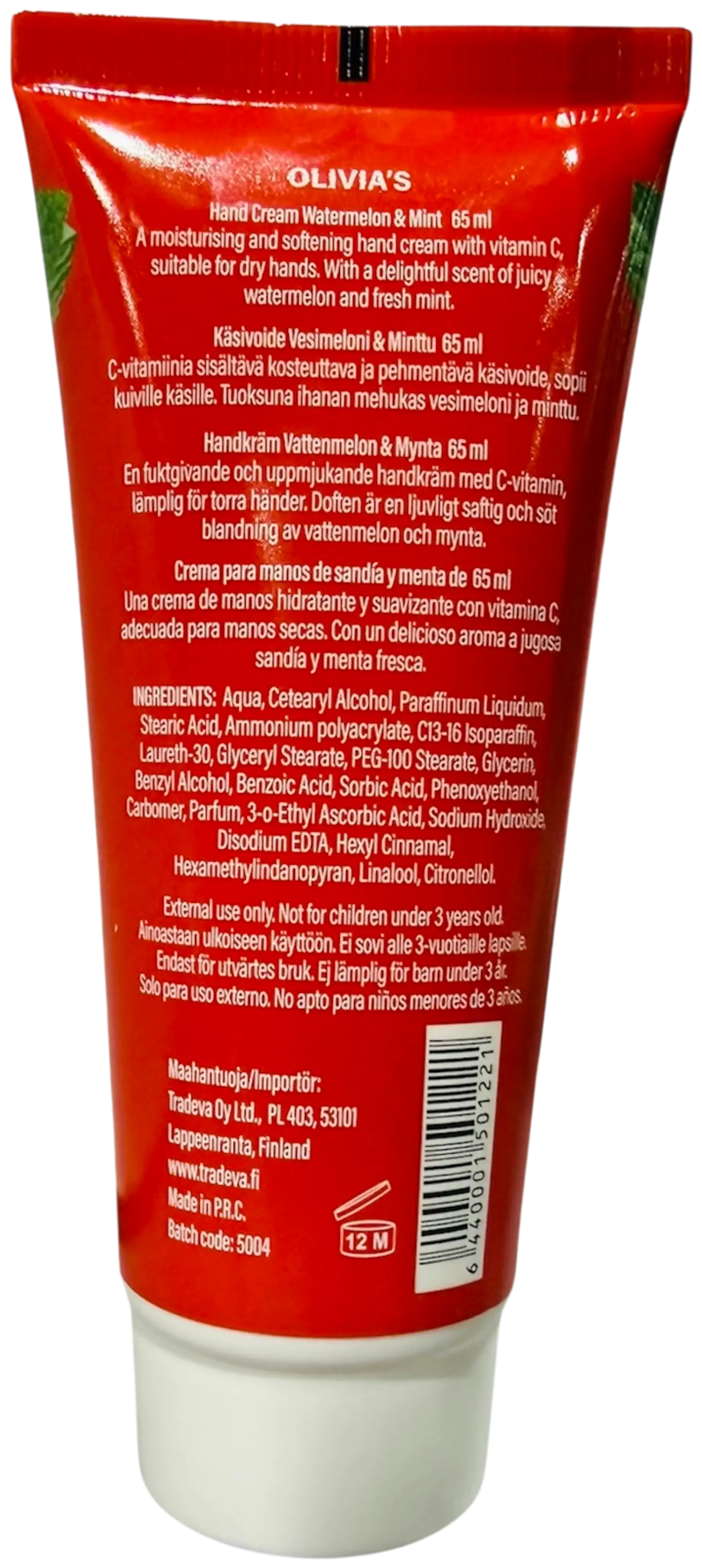 Olivia's käsivoide vitamin C vesimeloni & minttu 65ml - 2