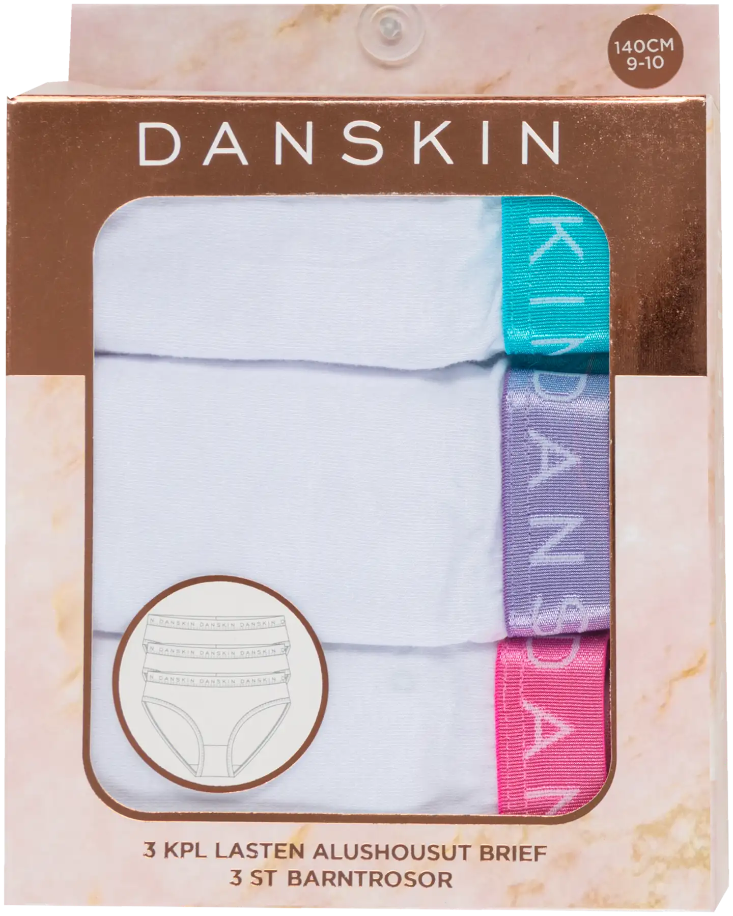 Danskin lasten alushousut 95485B 3-pack - WHITE B/WHITE L/WHITE P - 3