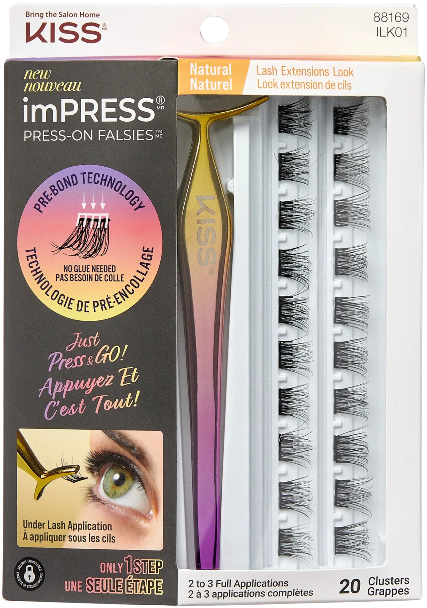 Kiss imPRESS Press-on ripsitupsut - Natural 20kpl - 1