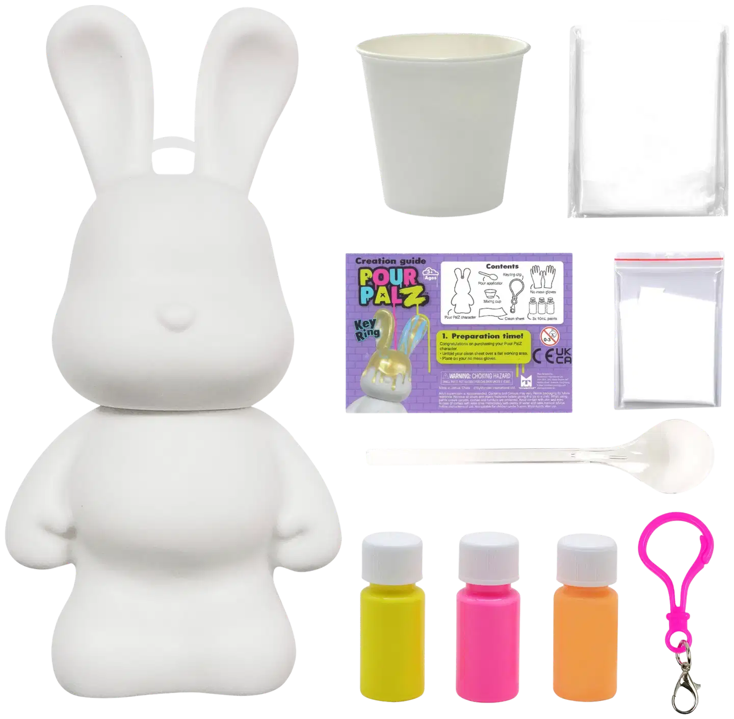 Pour Palz askartelu Bunny mini avaimenperä, erilaisia - 8