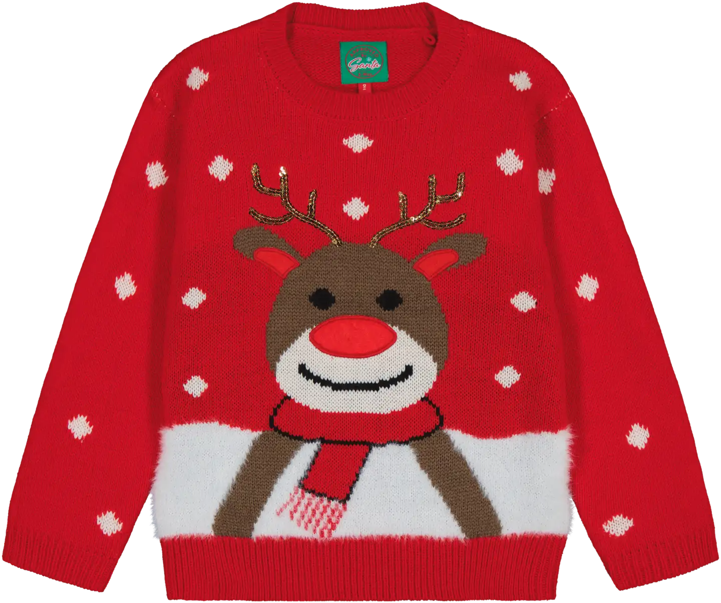 Approved by Santa Lasten jouluneule Poro - RED