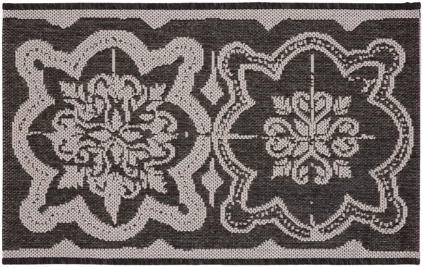 Vallila Kujakatti flat kynnysmatto 50x80 cm musta - 1