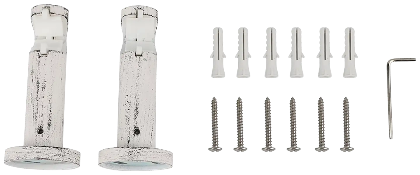 Ihanin verhotangon click-kannakkeet valkokulta 19mm 2kpl/pss - 3