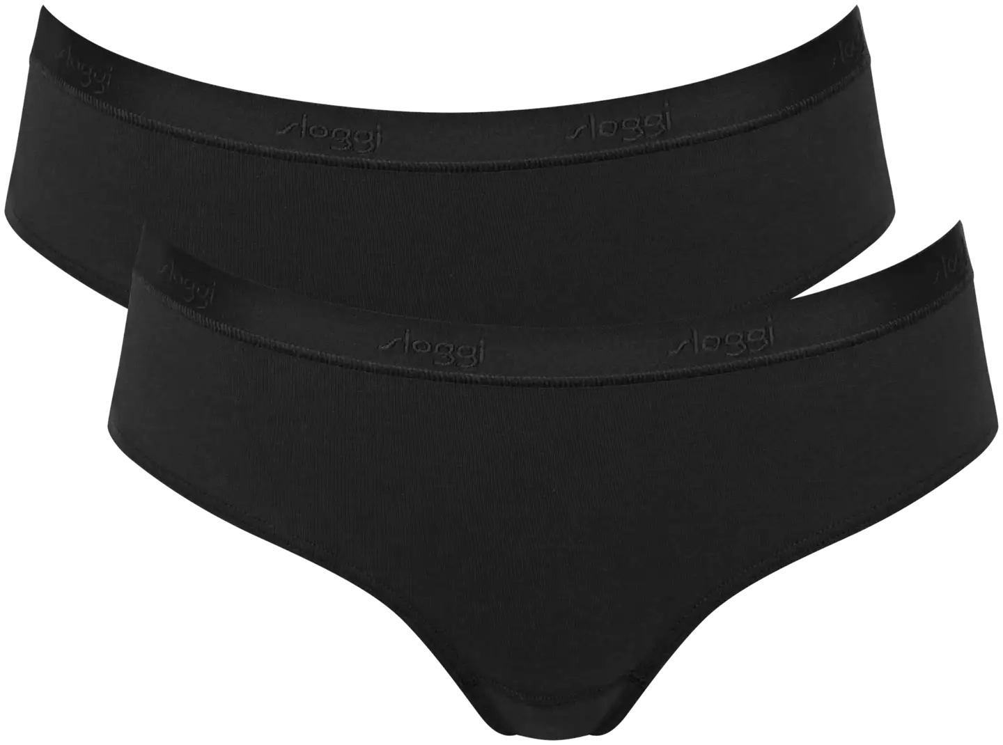 Sloggi naisten hipster alushousut go casual h 2-pack - BLACK - 1