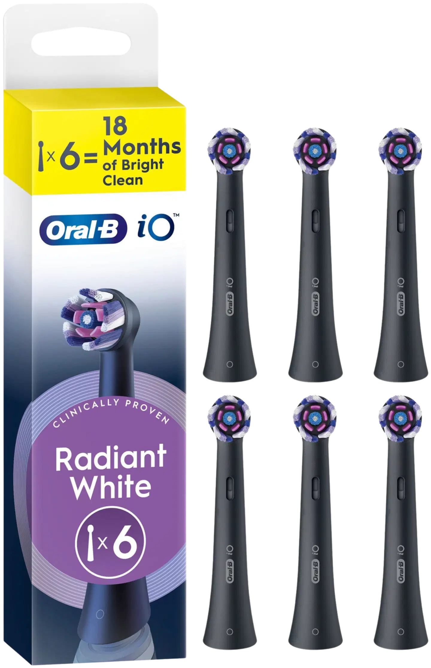 Oral-B iO Radiant White vaihtoharja 6kpl - 1