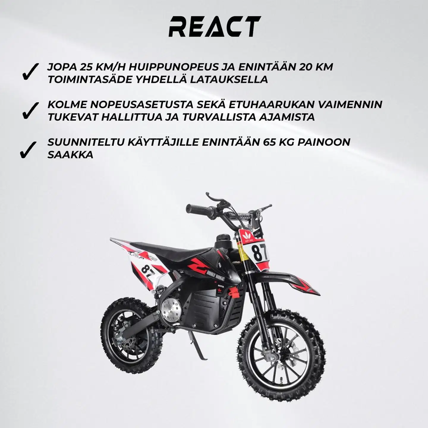 React sähköcrossi seeker 800w - 3