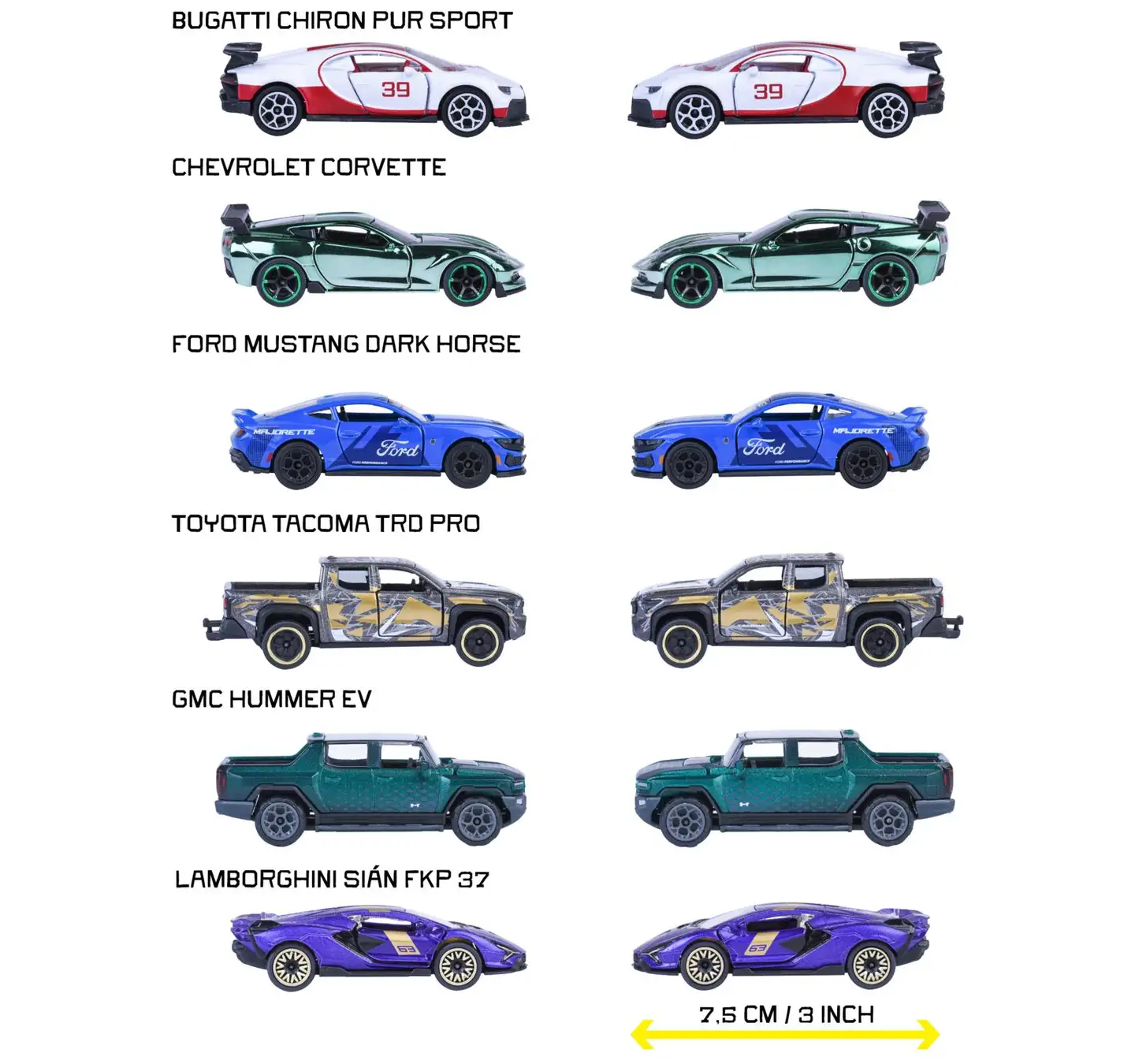 Majorette Showroom Deluxe auto, metallivalettu (die-cast), 7,5 cm, 1:64, useita erilaisia - 6