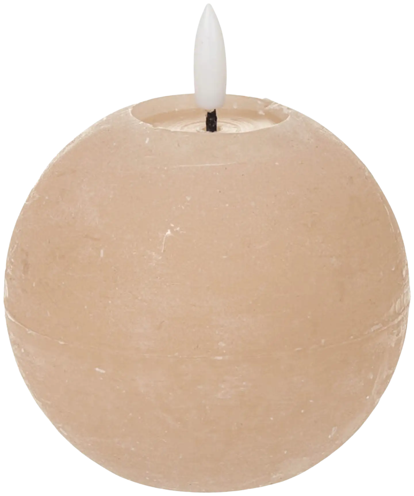 AmandaB pallokynttilä LED 10 x 12 cm beige