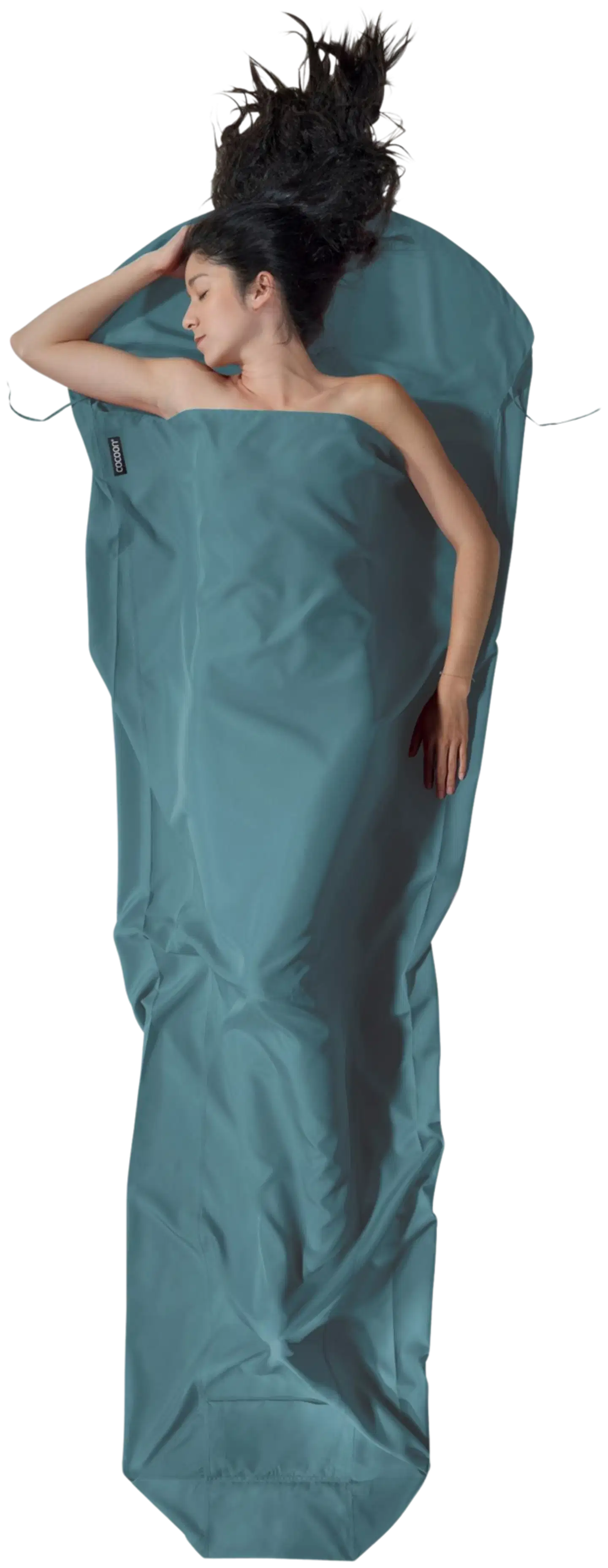Cocoon makuupussin sisälakana MummyLiner Lyocell, eucalyptus green LM74 - 1
