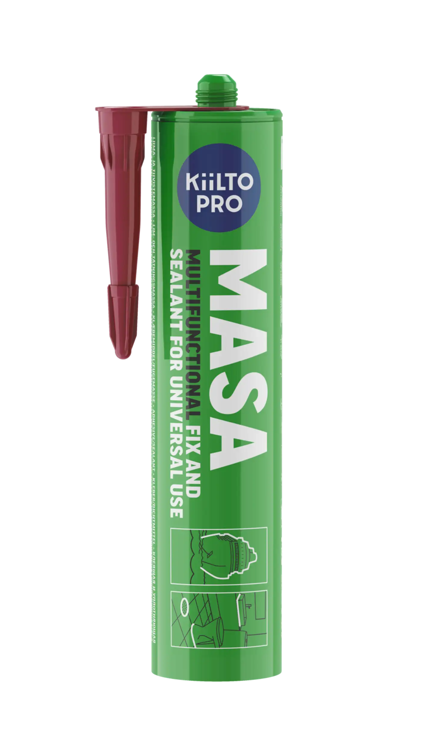 Kiilto Pro liima- ja tiivistemassa Masa 290 ml punainen