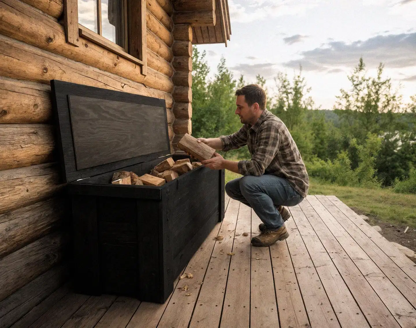 Piha-arkku, grafiitin harmaa, 45x40x120cm - 4