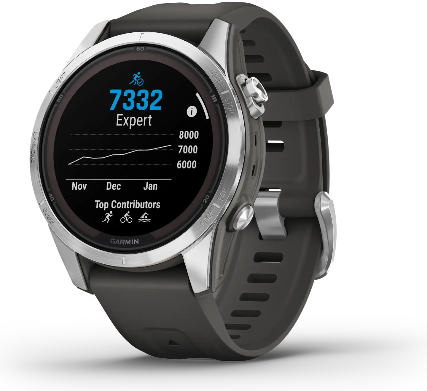 Garmin Fenix 7s Pro Solar urheilukello, harmaa - 6