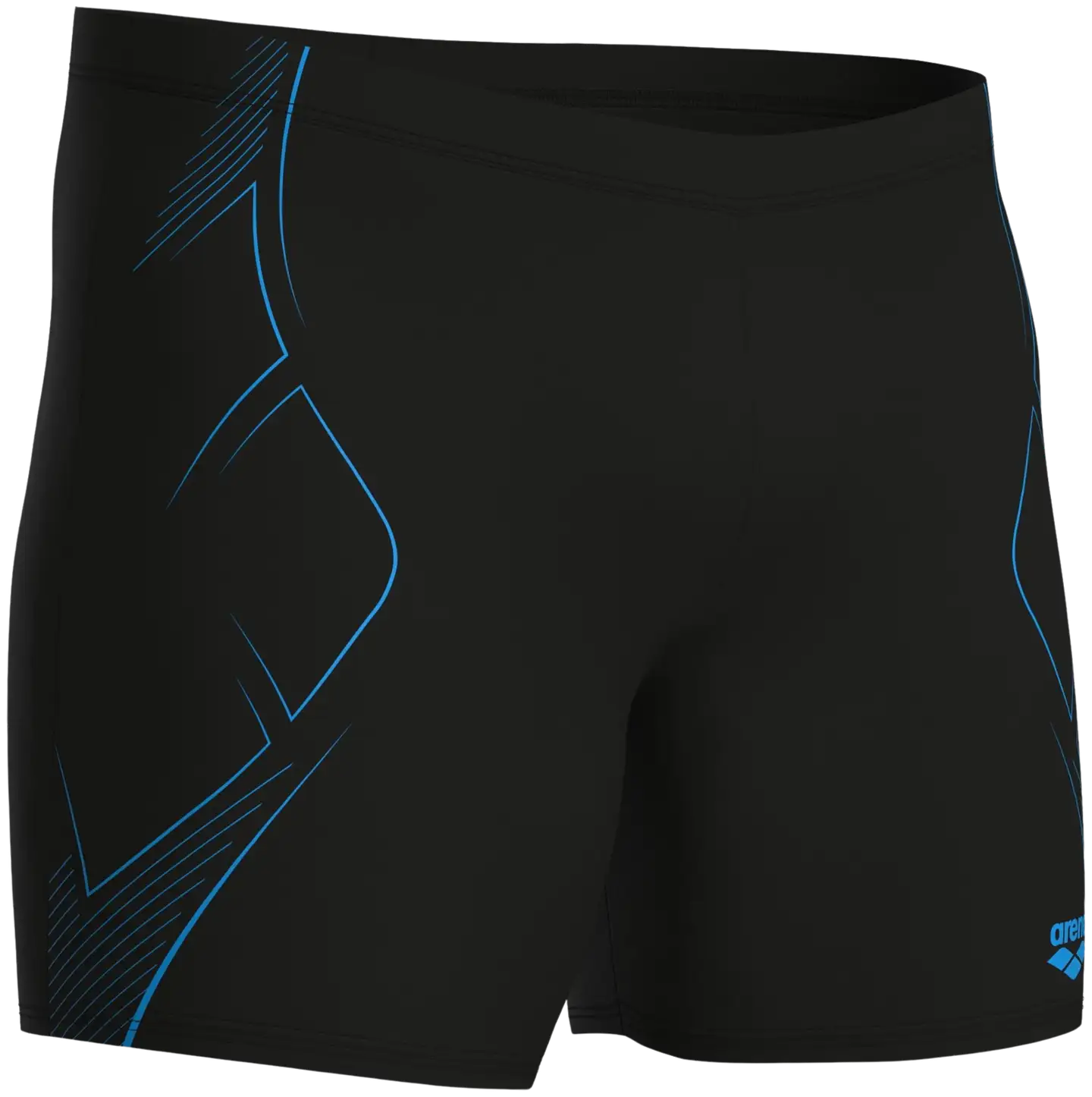 Arena Miesten Graphic Mid Jammer uimahousut - Black-Turquoise - 7