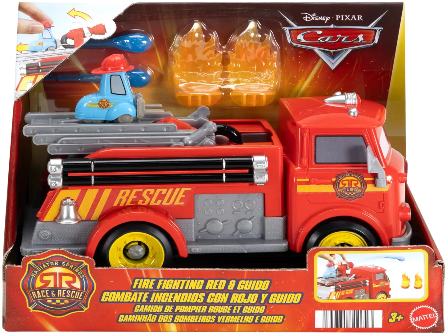 Cars Radiator Springs Race & Rescue Fire Fighting Red & Guido - 2