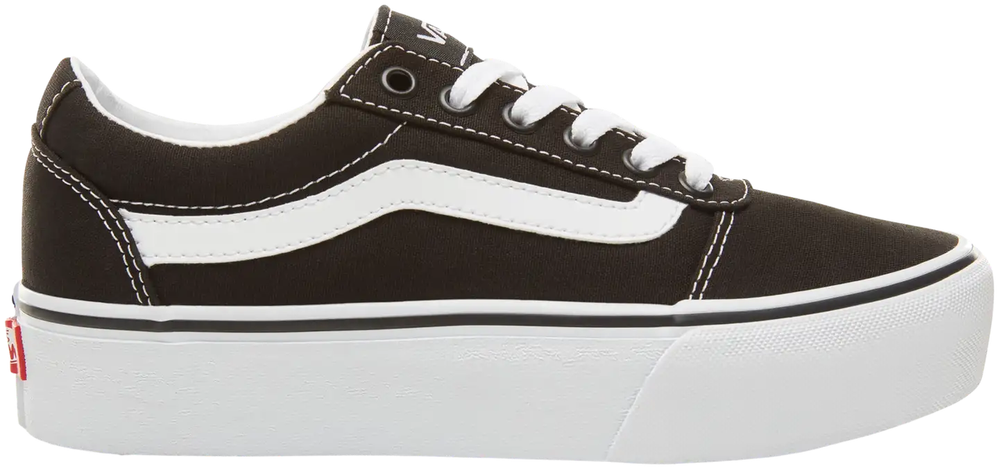 Vans naisten vapaa-ajan jalkine Ward Platform - Black/white - 1