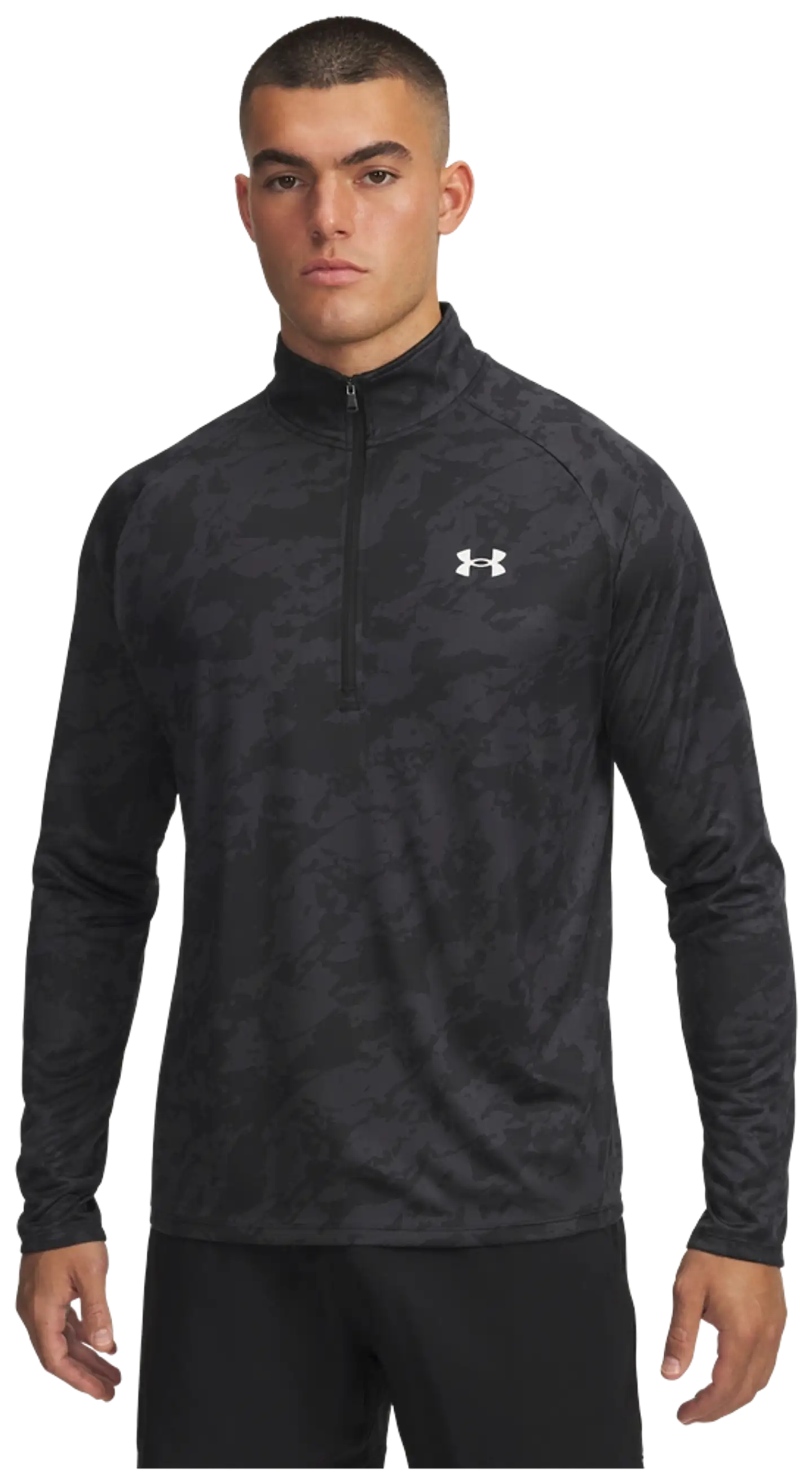 Under Armour miesten pitkähihainen treenipaita  Tech 2.0 1/2 zip 1328495 - BLACK - 3