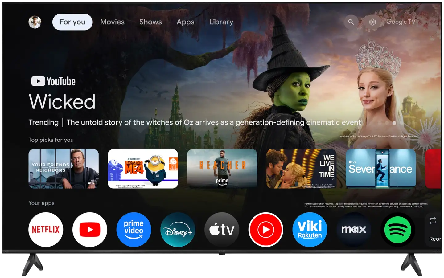 Sharp 85" 4K UHD QLED Google TV 85HP5265E (2026) - 1