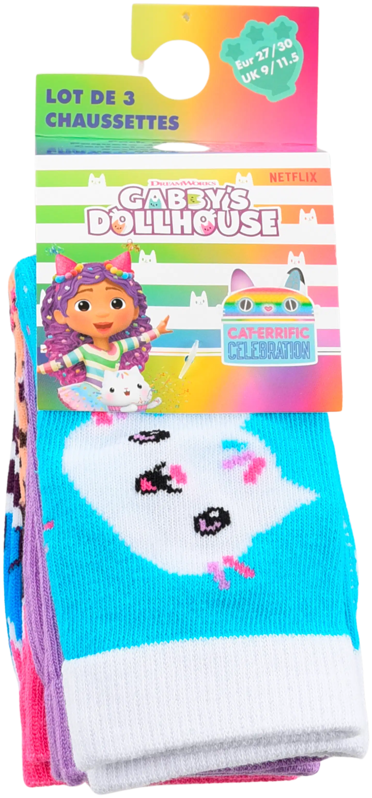 Gabby's Dollhouse lasten laadukas sukka 3 paria - Pack 1 - 1