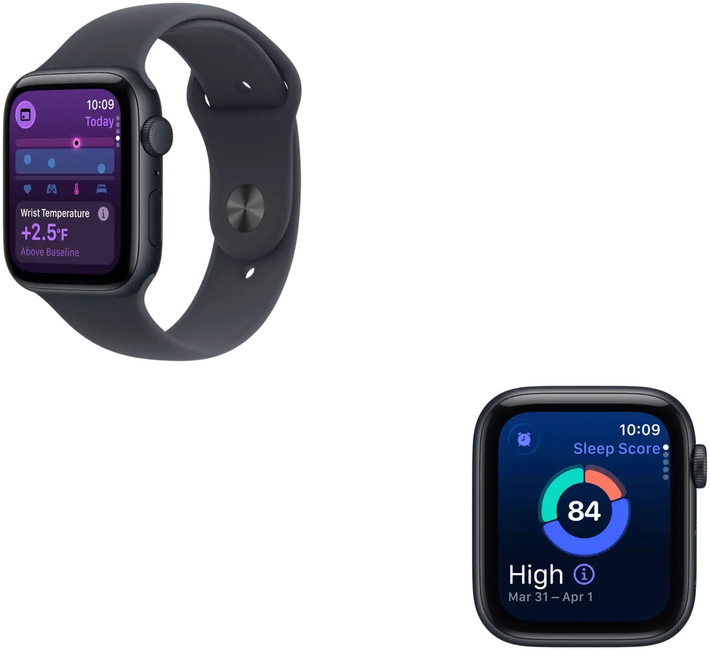 Apple Watch SE 3 GPS + Cellular 44mm yönsininen alumiinikotelo, yönsininen sport ranneke - M/L - MEPJ4QN/A - 3