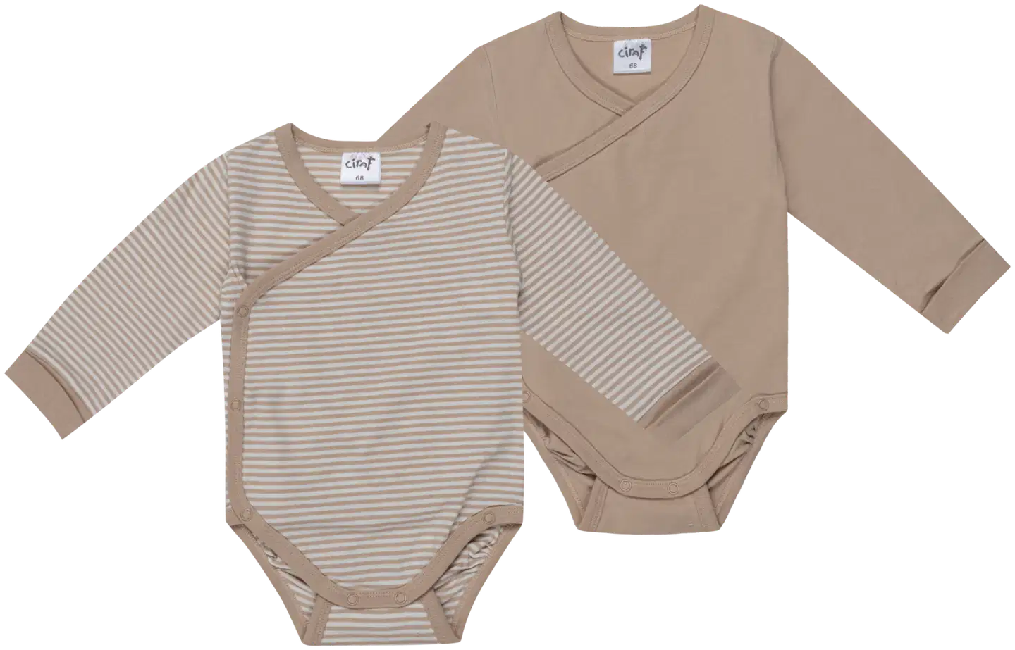 Ciraf vauvojen kietaisubody 250B263016 2-pack - beige stripes - 1