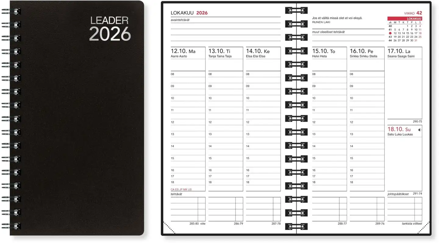Taskukalenteri Leader-vuosipaketti 2026