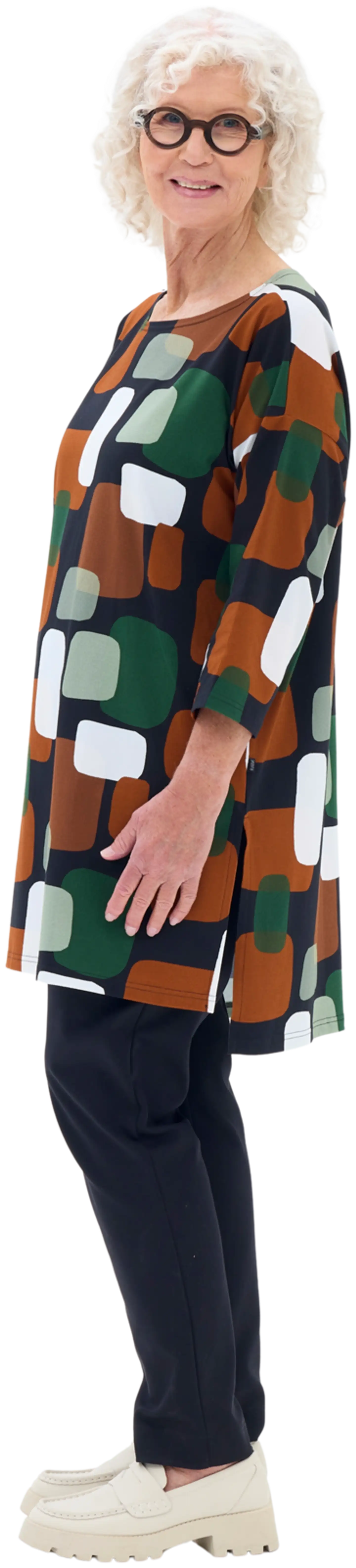 RATIA® naisten trikootunika Martta Muumaa - vihreä/ruskea - 4