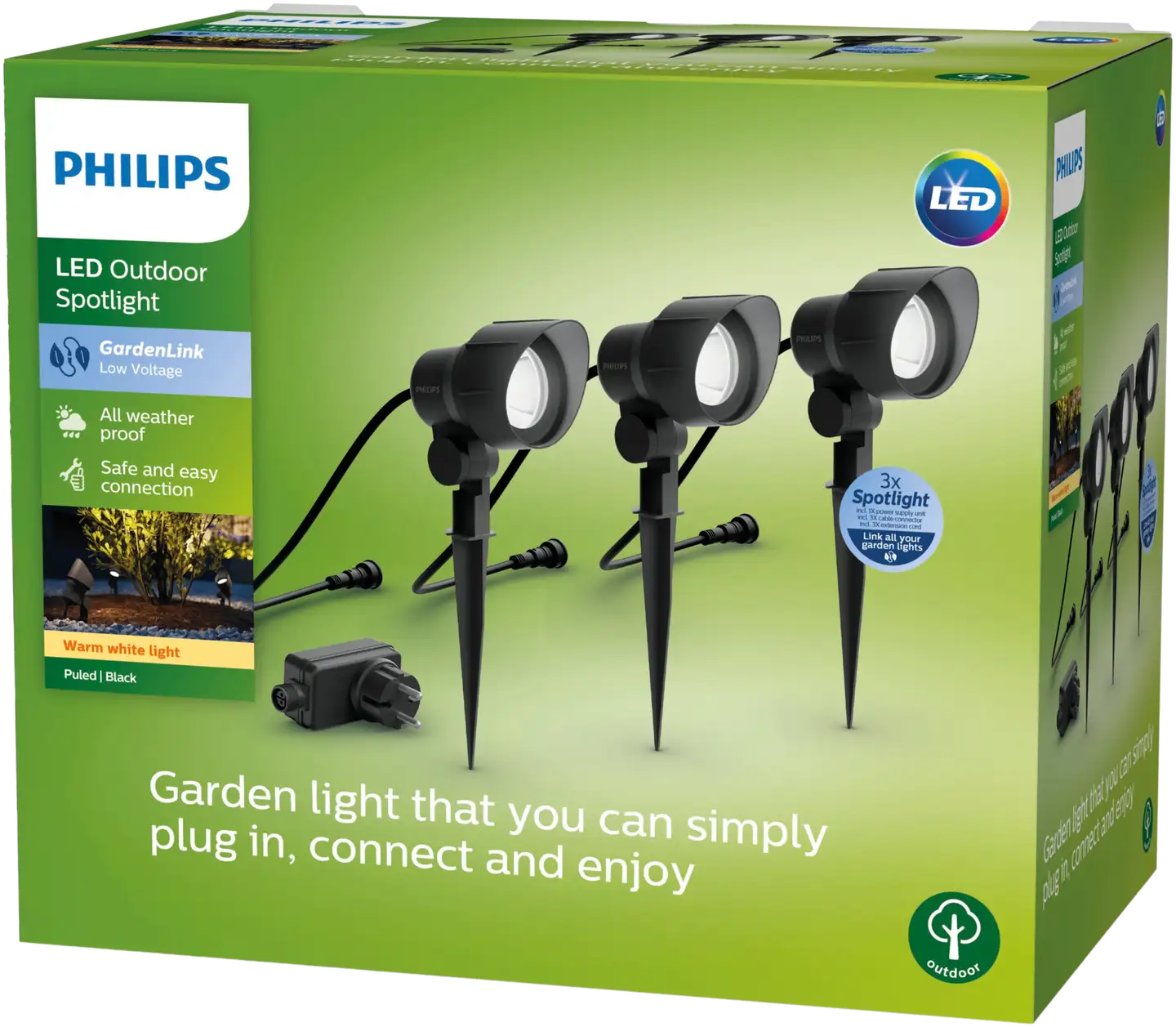 Philips kohdevalaisin Spot matalajännite aloituspakkaus 24W 3kpl - 2