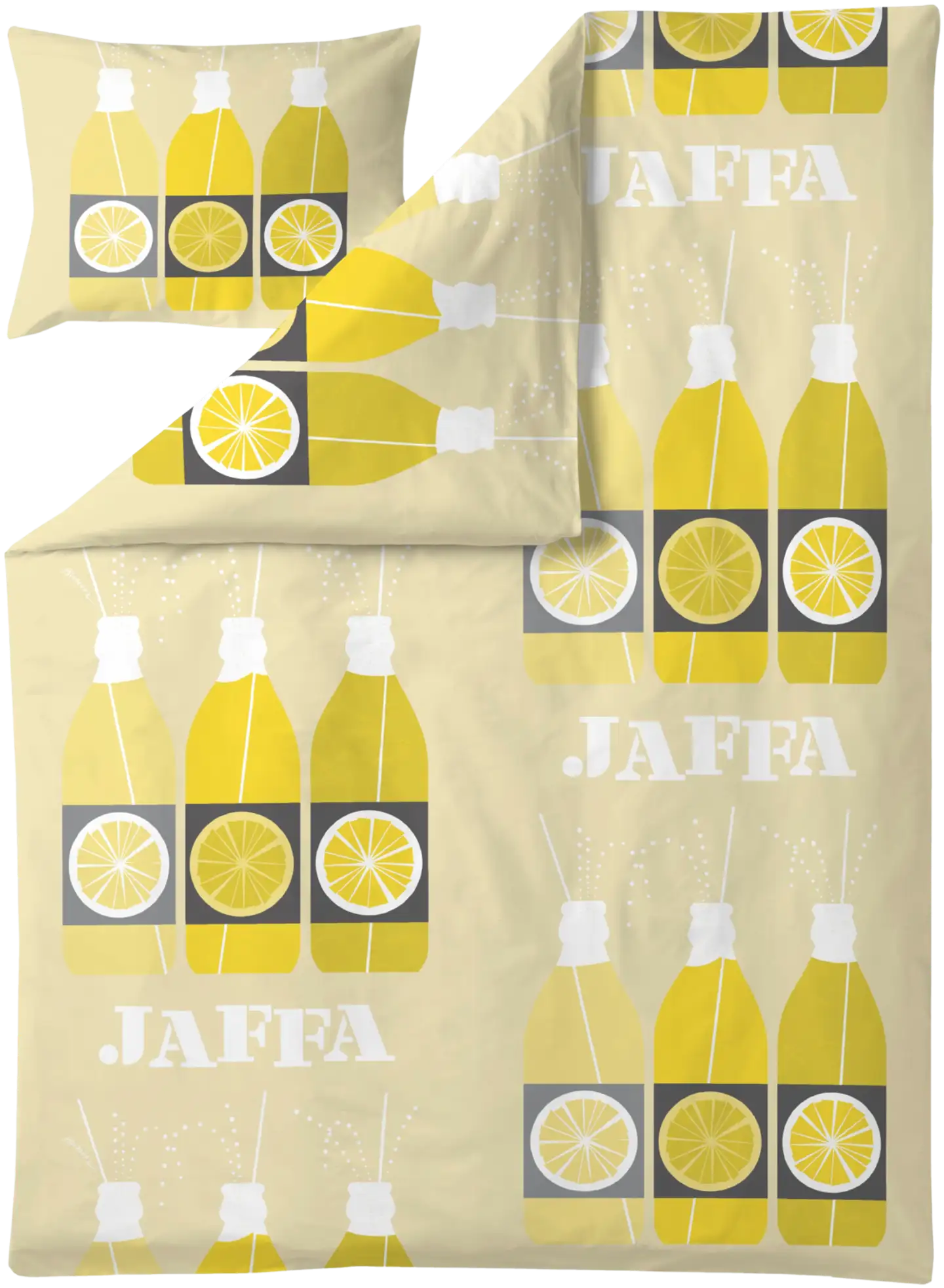 Vallila pussilakanasetti Jaffa 150x210 cm keltainen - 1