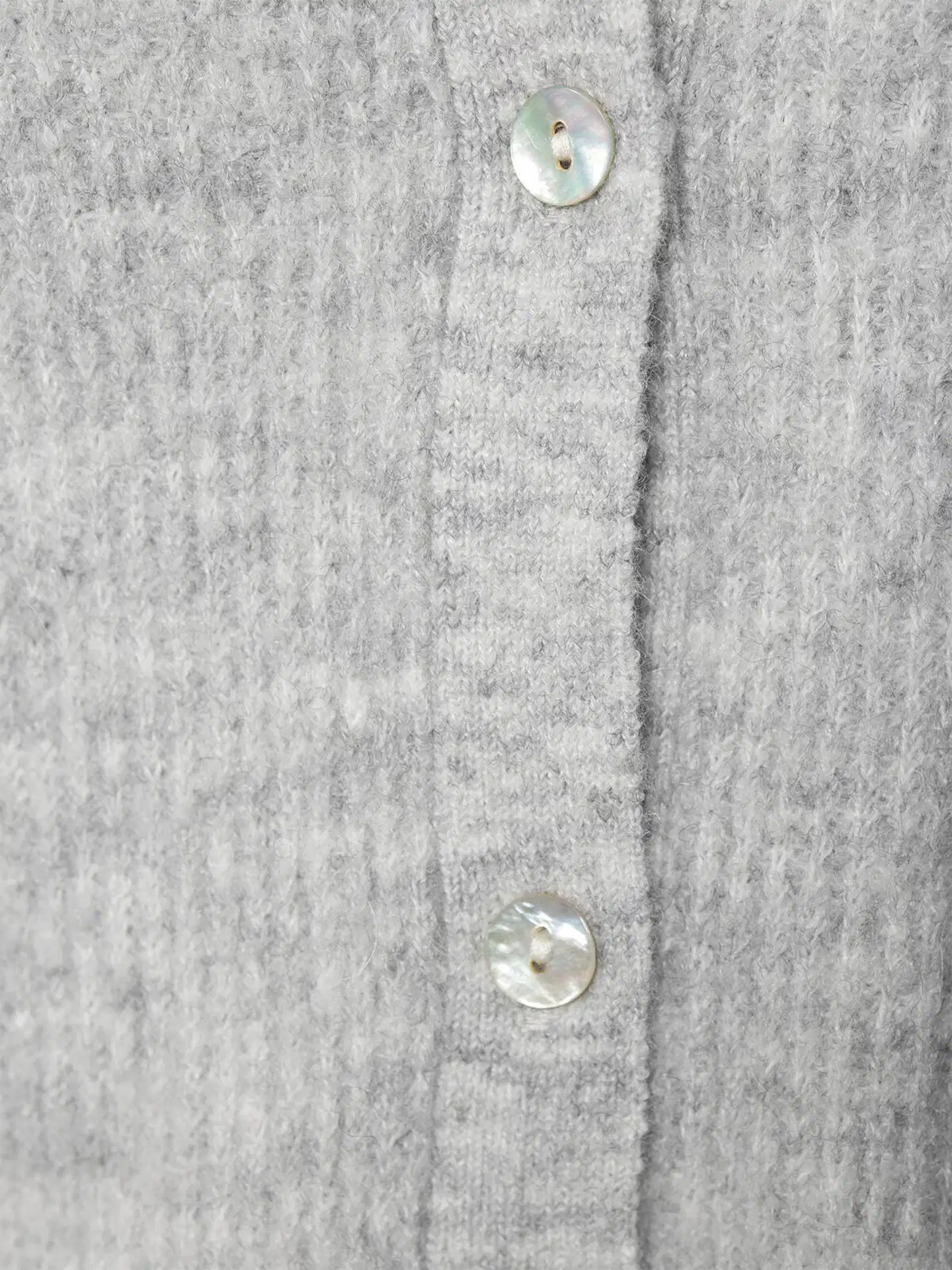 WKLY. naisten lyhyt neuletakki villasekoite 213W312681 - LT GREY MELANGE - 5